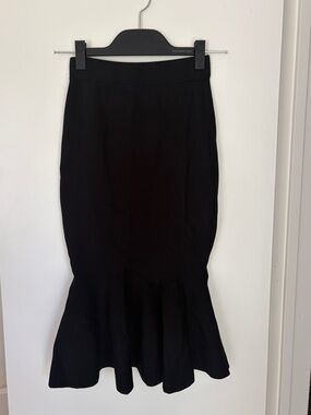 Milly Black Knit Mermaid Skirt Size P